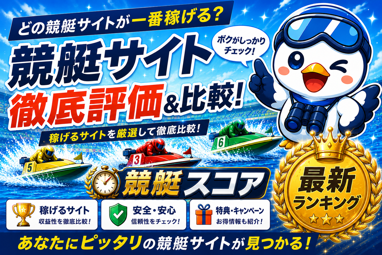 競艇スコア　競艇サイトを徹底評価＆比較！